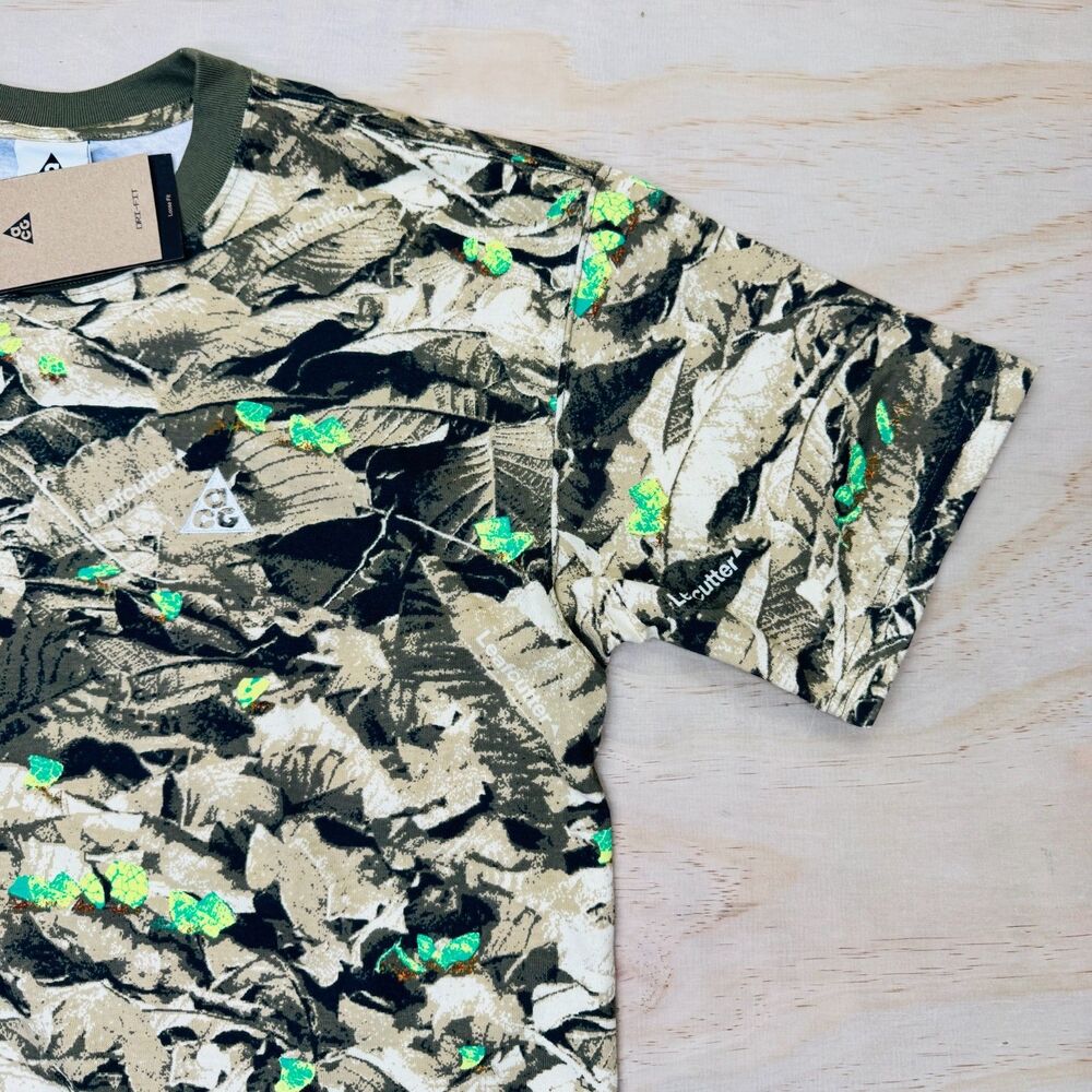 NEW Nike ACG Camo Dri-FIT Shirt Premium Loose Fit HJ0794-222 Mens Sz SM - Picture 3 of 12